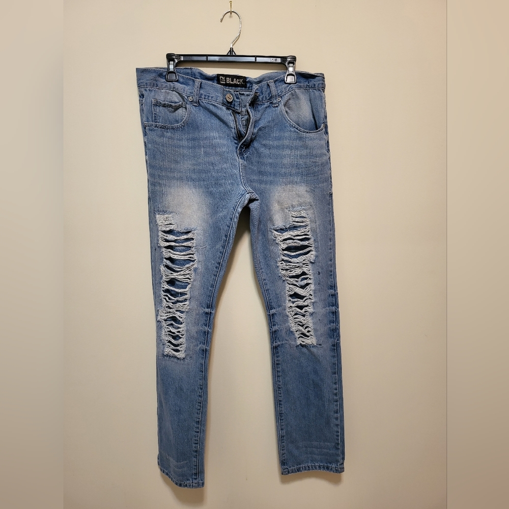 Distressed jeans